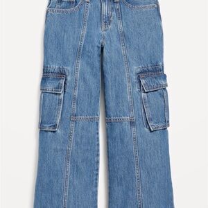 Girls Blue Cargo Jeans OLD NAVY NWOT